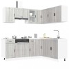 VidaXL Set de dulapuri de bucătărie 11 piese &bdquo;Porto&rdquo; lemn Sonoma gri 3314967