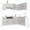vidaXL Set de dulapuri de bucătărie 11 piese &bdquo;Porto&rdquo; lemn Sonoma gri 3314967