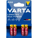 Baterie Varta Longlife Max Power 4703, AAA / LR3, Set 4 bucati