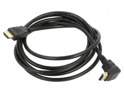 Cablu HDMI 2.0 HDCP 2.2 90&amp;deg; PVC 2m Negru foto