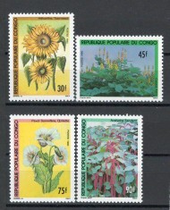 Congo 1990 Mi 1199/202 MNH, nestampilat - Flori