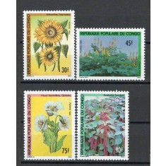 Congo 1990 Mi 1199/202 MNH, nestampilat - Flori