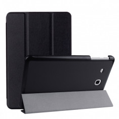 Husa flip cover pliabila din piele PU pentru Samsung Galaxy Tab E T560, negru foto