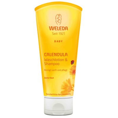 Sampon si Lotiune 2-in-1, Weleda, Shampoo, cu Galbenele, pentru Curatarea Delicata a Parului si Piel foto