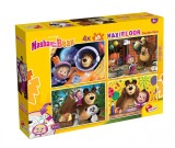 Puzzle de podea, Lisciani, Masha si Ursul, 4 x 48 piese