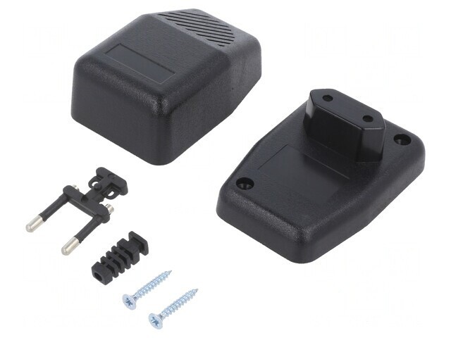 Carcasă ABS Neagră pentru Alimentator 56x83x46mm