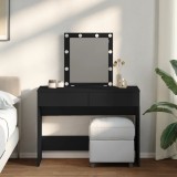 VidaXL Masă de toaletă cu LED, negru, 100x40x130 cm