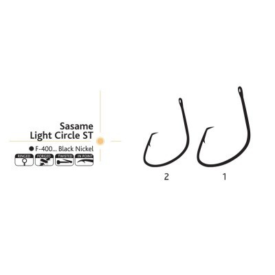 Ace pescuit Sasame Light Circle ST set 10 bucati 2 foto