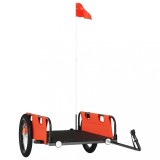 Cumpara ieftin Remorca de bicicleta, portocaliu, textil oxford si fier