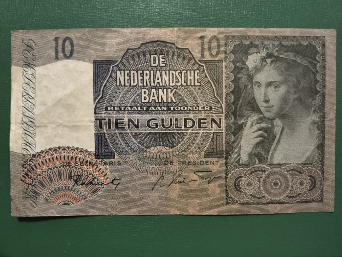 OLANDA 10 GULDENI 1942