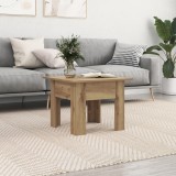 vidaXL Masă de cafea stejar artizanal 55 x 55 x 42 cm Lemn compozit