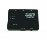 Switch HDMI FHD 1080p, cu 3 porturi de intrare si 1 port de iesire, cu telecomanda, negru