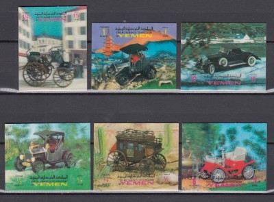 Yemen - AUTOMOBILE CLASICE - Holograme - MNH foto