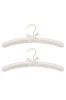 Set 2 umerașe satinate, alb-gălbui, 38 cm, Oem
