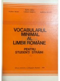 Maria Iliescu - Vocabularul minimal al limbii romane pentru studenti straini (Editia: 1981)