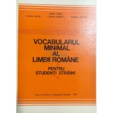 Maria Iliescu - Vocabularul minimal al limbii romane pentru studenti straini (Editia: 1981)