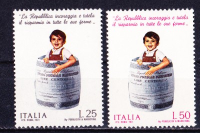 TSV$ - 1971 MICHEL 1374-1375 ITALIA MNH/** LUX foto