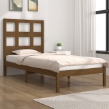 VidaXL Cadru de pat, maro miere, 100x200 cm, lemn masiv de pin