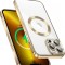 Huse silicon cu incarcare wireless compatibila cu Iphone 14 Pro Auriu