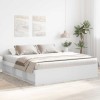 VidaXL Cadru de pat, alb, 180x200 cm, Super King Size