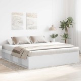 VidaXL Cadru de pat, alb, 180x200 cm, Super King Size