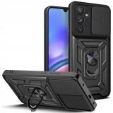 Husa Tech-Protect Camshield Pro Samsung Galaxy A05S, Protectie Camera, Inel Rotativ 360, Negru, Anti-soc