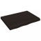 Blat de baie, maro inchis, 80x60x(2-6) cm, lemn masiv tratat
