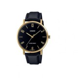 Baterie pentru ceas Casio cu curea din piele neagră
