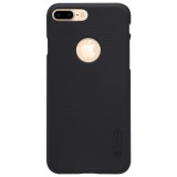 Husa apple iphone 7 plus nillkin frosted shield negru + folie de protectie, Flippy