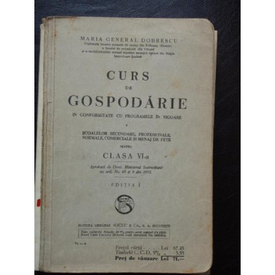 CURS DE GOSPODARIE PTR CLS VI-MARIA GENERAL DOBRESCU foto