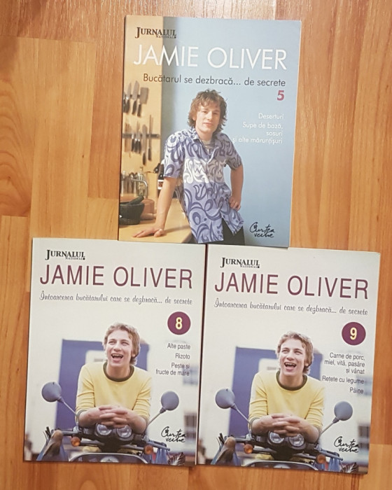 Set 3 carti Jamie Oliver - Bucatarul se dezbraca... de secrete