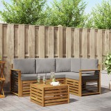 vidaXL Seturi de mobilier 5 pcs Gri natural și deschis Lemn compozit 3374781