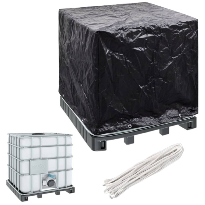 vidaXL Husă pentru container IBC cu 8 ocheți, 116x100x120 cm