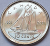 10 cents 2021 Canada, 100th Anniv. Bluenose, data dublă, clasic design, unc, America de Nord
