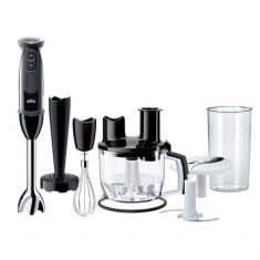 Mixer vertical Braun Multiquick MQ5277 Vario, 1000 W, Pahar 0.6l, Procesor 1.5l, 21 viteze+ Turbo, Negru Premium