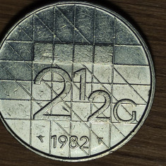 Olanda - moneda de colectie - 2 1/2 gulden 1982 - mai rara - Beatrix, superba !