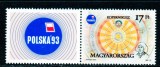 UNGARIA 1993, Expozitia POLSKA &rsquo;93, Copernic, serie neuzată, MNH