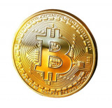 Moneda de colectie Bitcoin, aurie