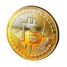Moneda de colectie Bitcoin, aurie