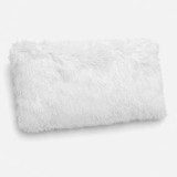 Pernă decorativă shaggy, albă, 60x30 cm, CMCLASS