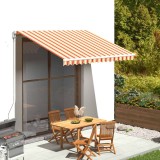 VidaXL P&acirc;nză de rezervă copertină, galben și portocaliu, 3,5x2,5 m