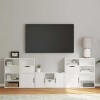 VidaXL Unități TV 5 piese cu depozitare ODDA din lemn masiv de pin alb