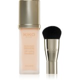 KIKO Milano Holiday Premi&egrave;re 24h Lasting Foundation fard lichid rezistent la apa cu pensulă culoare 01 Porcelain 28 ml