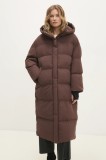 Answear Lab geaca femei, culoarea maro, de iarna, oversize