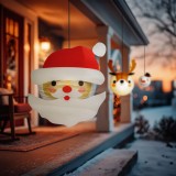 Lampion decorativ din hartie &ndash; model Mos &ndash; &Oslash;30 cm &ndash; rosu/alb Best CarHome