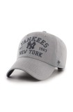 47 brand șapcă de baseball din bumbac MLB New York Yankees culoarea gri, cu imprimeu, BCPTN-MLDAR17KHS-GY10