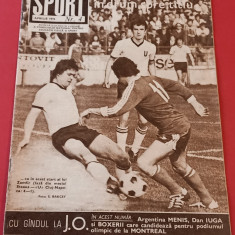 Revista SPORT nr.4/aprilie 1976 (foto album UNIVERSITATEA CRAIOVA;UTA ARAD)