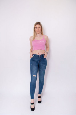 Blugi skinny mid waist Pull&amp;amp;Bear foto