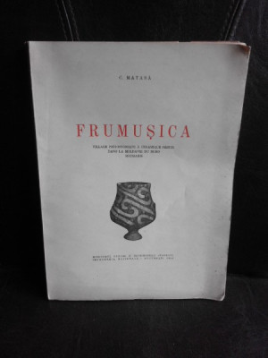 Frumusica, village prehistorique a ceramique peinte dans la Moldavie du Nord Roumanie - C. Matasa (text in limba franceza) foto