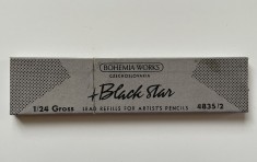 Set de cinci mine originale pentru creion, de COLECTIE, producator BLACK STAR Bohemia Works Czechoslovakia (3)